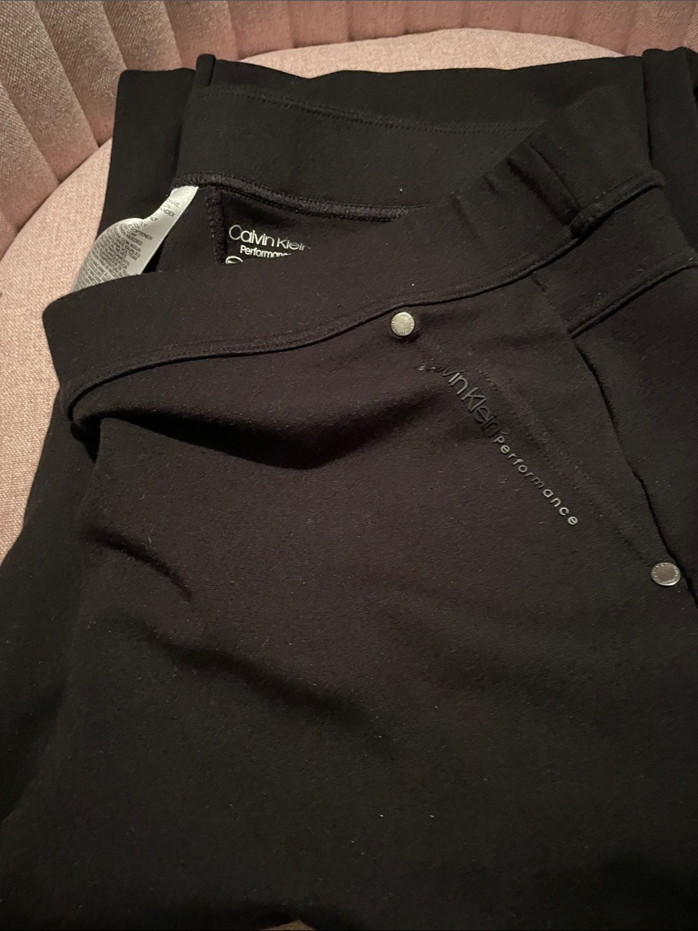 Calvin Klein Black Performance Athletic Pants